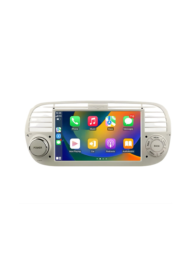 Multimedia Navigatie Fiat 500 2007-2015|DAB|Bluetooth|4Core 32GB|Carplay Autoradio Beeldscherm - Audioplay