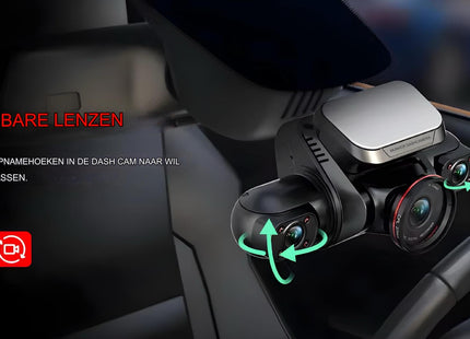 360 Graden Dashcam |Gps Hd 4*1080P| DVR 24uur opname functie | Nachtzicht Wifi 128Gb (M 8S) - Audioplay