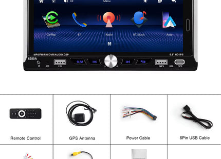 Universele 1din Autoradio | Multimedia systeem | Apple Carplay & Android Auto - Audioplay