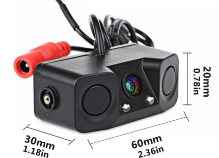 HD CCD Achteruitrijcamera met Parkeer sensoren Detector + LED Nachtzicht - Audioplay