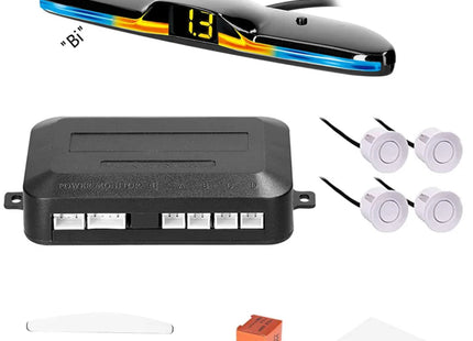 Parkeerhulpsysteem DC 12V achteruitrijradar met LED-afstandsweergave; - Audioplay