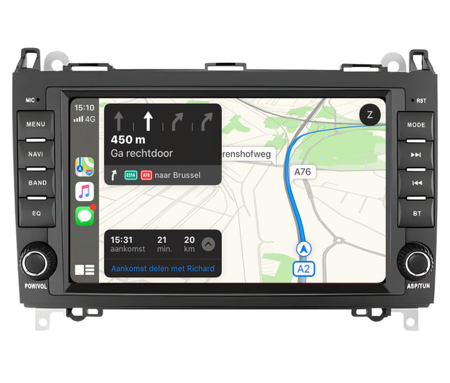 Multimedia Navigatie Mercedes-Benz Carplay A-Class W169 (2004-2012) |DAB|Carplay Autoradio Beeldscherm  (Al50/Al60/Al 70/A180/A200) 7 Inch - Audioplay