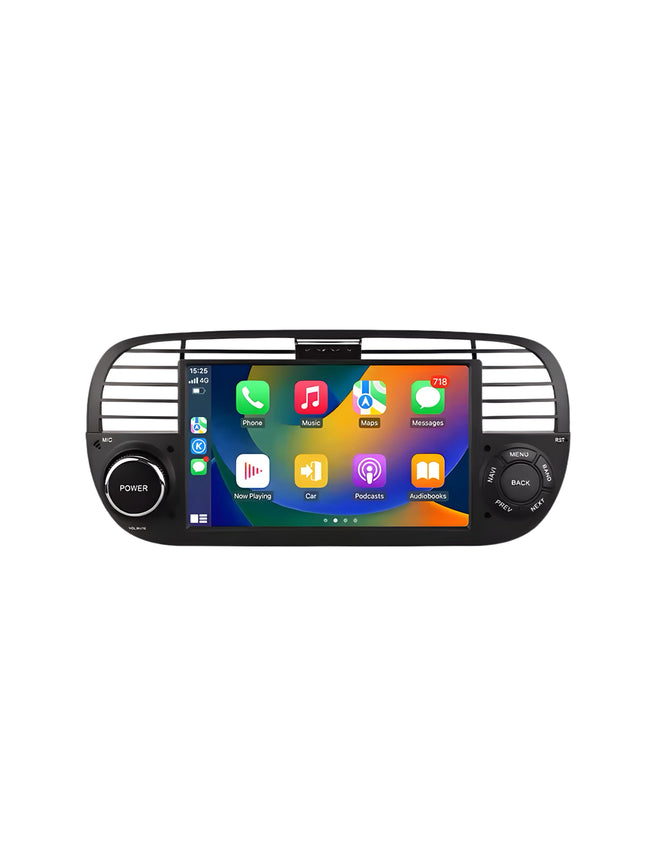 Multimedia Navigatie Fiat 500 2007-2015|DAB|Bluetooth|4Core 32GB|Carplay Autoradio Beeldscherm multimedia - Audioplay