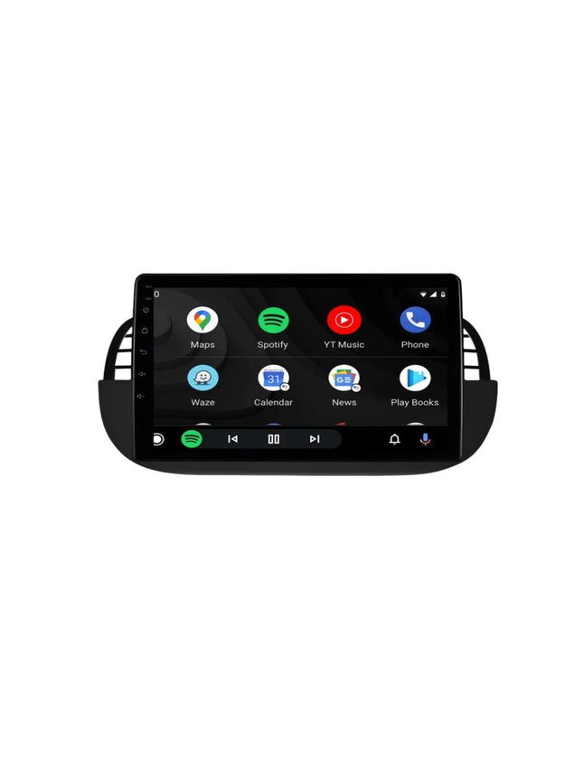 Multimedia Navigatie Fiat 500 (2007 - 2015)|DAB|Bluetooth|4Core 32GB|Carplay Autoradio Android 12 Beeldscherm 9 Inch - Audioplay