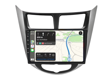 Multimedia Navigatie Hyundai Accent 2010-2016 |DAB|Carplay Autoradio Beeldscherm 9 Inch - Audioplay
