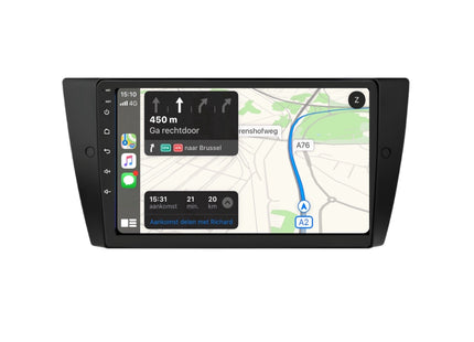 Multimedia Navigatie Bmw 3 Serie E90 E91 E92 E93 2006-2012 |DAB|Carplay Autoradio Beeldscherm 9 Inch - Audioplay